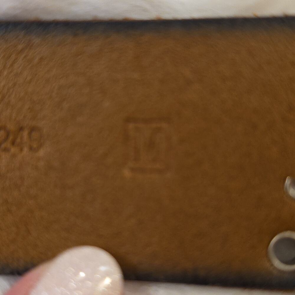 Vintage Fossil Y2k Belt Brown Leather Metallic Accents Studding Womens M - Picture 12 of 14
